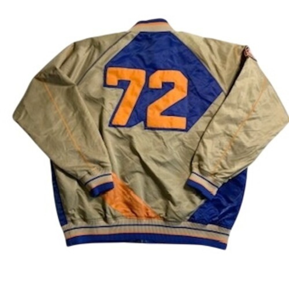 Ecko Unltd Track Jacket Mens 2XL Tan Blue Orange Y2K Streetwear 72 Vintage - Picture 3 of 16